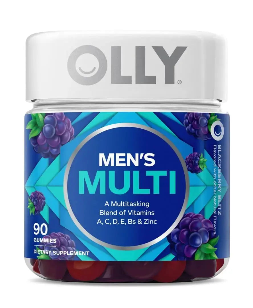 OLLY Laser Focus Gummy, Ginseng, Alpha GPC, B Vitamins, 36 Count & Men's Multivitamin Gummy, Vitamins A C D E B, Zinc, 90 Count OLLY Au supplements