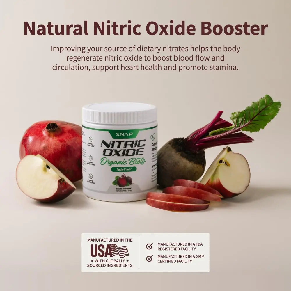 Snap Supplements USDA Organic Beet Root Powder, 3-in-1 Nitric Oxide Supplement Snap Supplements Au supplements