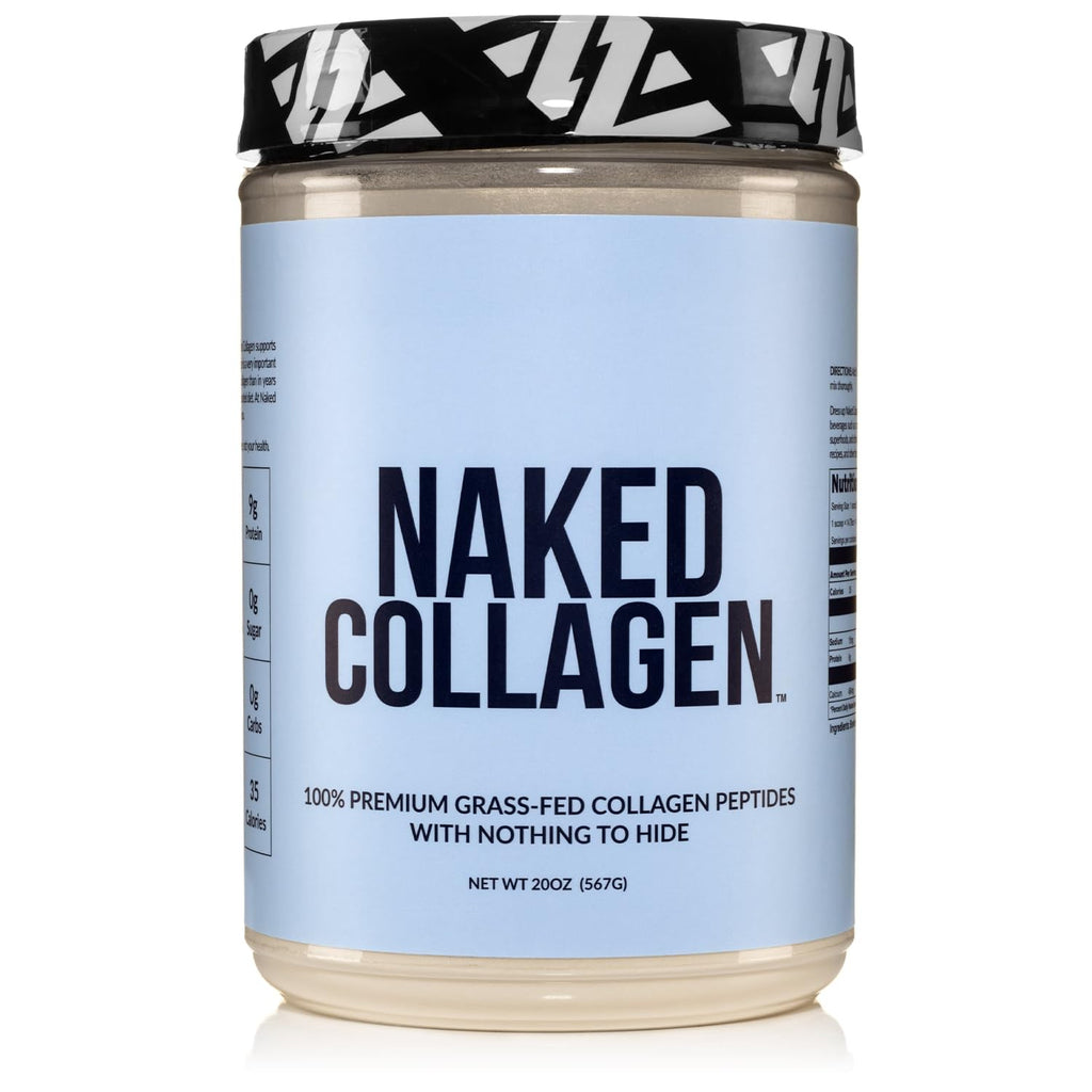 NAKED Collagen Peptides Protein Powder, 60 Servings, Pasture-Raised, Unflavored Grass-Fed Hydrolyzed Collagen Supplement, NSF Certified