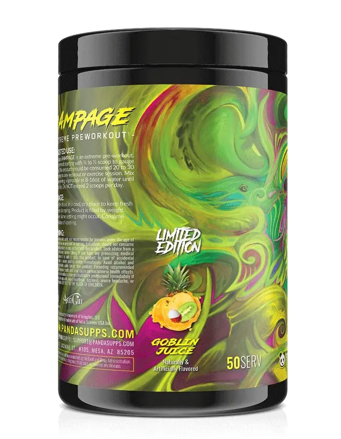 Underground Bio Labs Panda Supps: Rampage, Extreme Pre-Workout, High Stim, Maximum Underground Bio Labs Au supplements