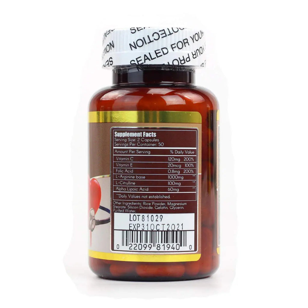 WooHoo Natural Nitric Oxide Synthase NOS 100 Capsules WOOHOO Au supplements