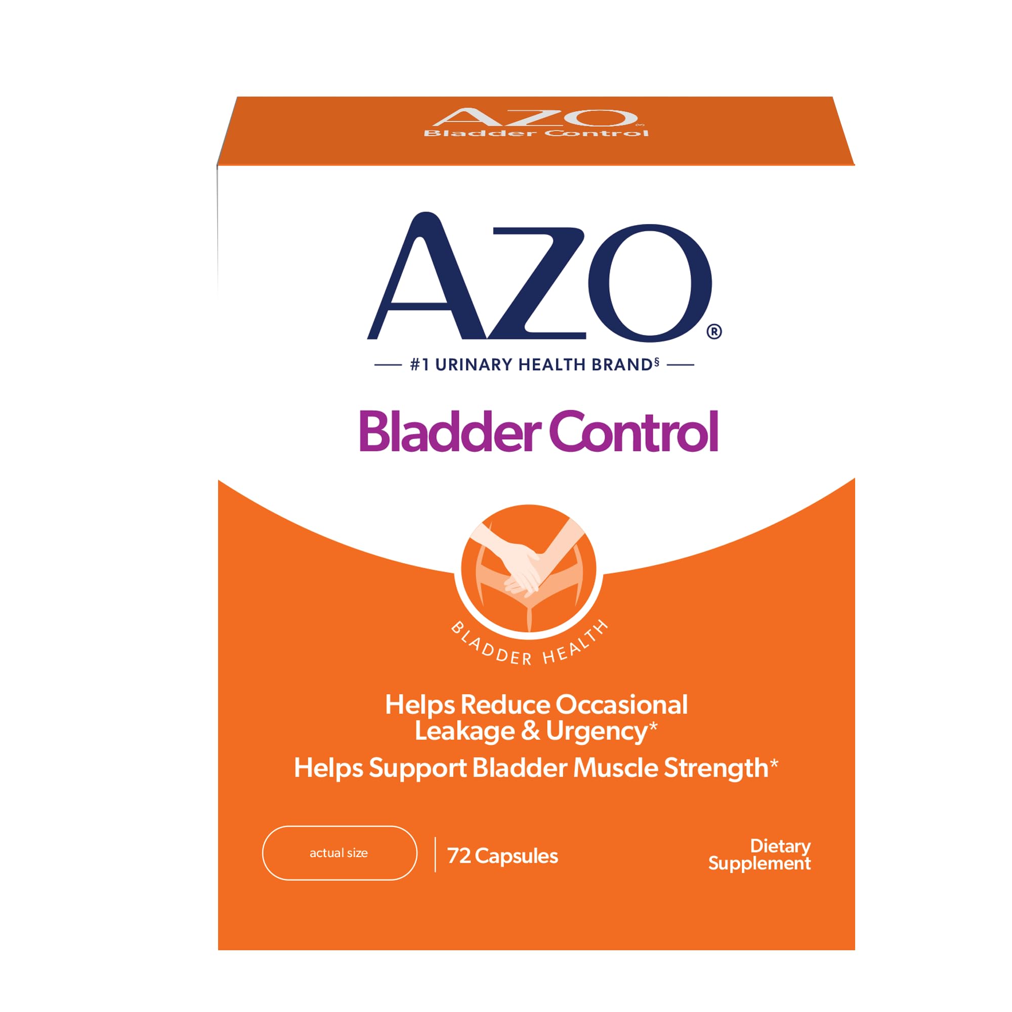AZO Bladder Control with Go-Less Daily Supplement | Helps Reduce Occasional Urgency, leakage due to laughing, sneezing and exercise††† | 72 Capsules AZO Au supplements