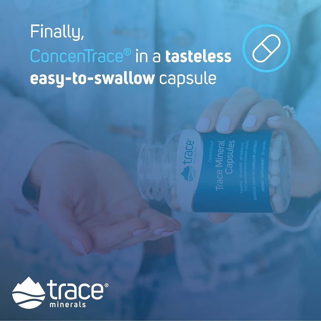 Trace Minerals ConcenTrace Trace Mineral Capsules - ConcenTrace Capsules for Overall Health - Bone Strength, Muscle Recovery & Energy Support