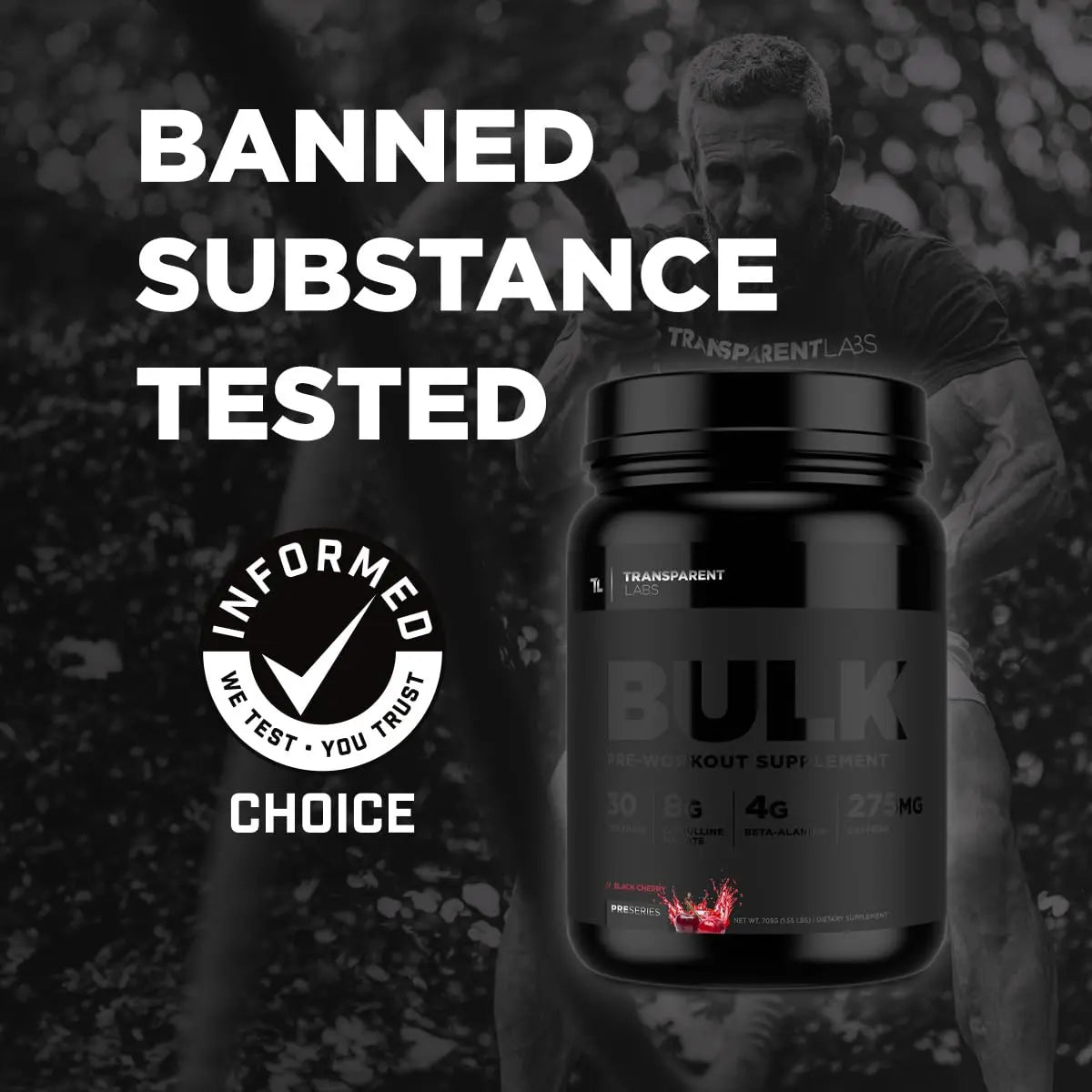 Transparent Labs Bulk Black - Sour Gummy - 30 Servings Transparent Labs Au supplements