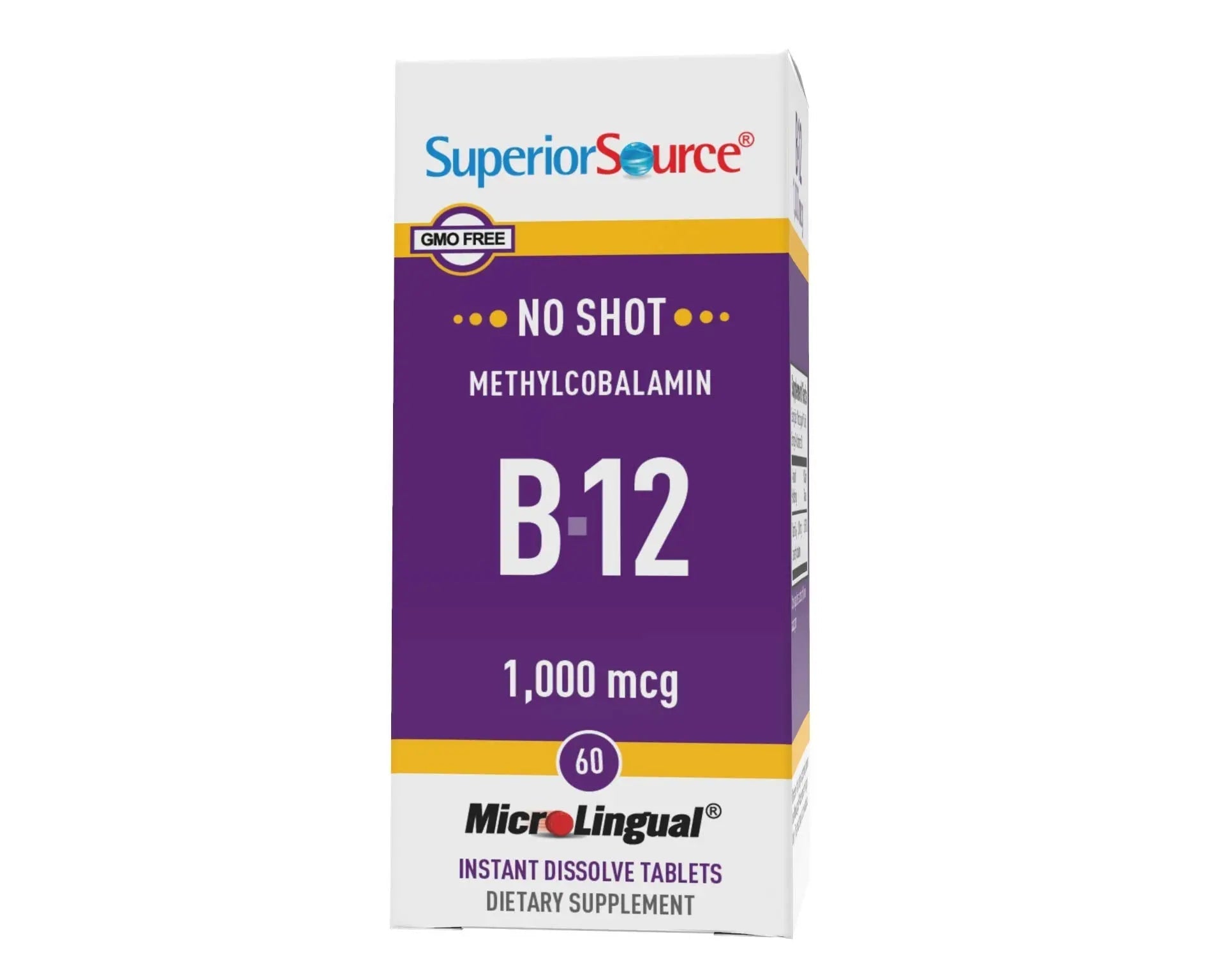 Superior Source No Shot Vitamin B12 Methylcobalamin 1000 mcg, Quick Dissolve MicroLingual Superior Source Au supplements