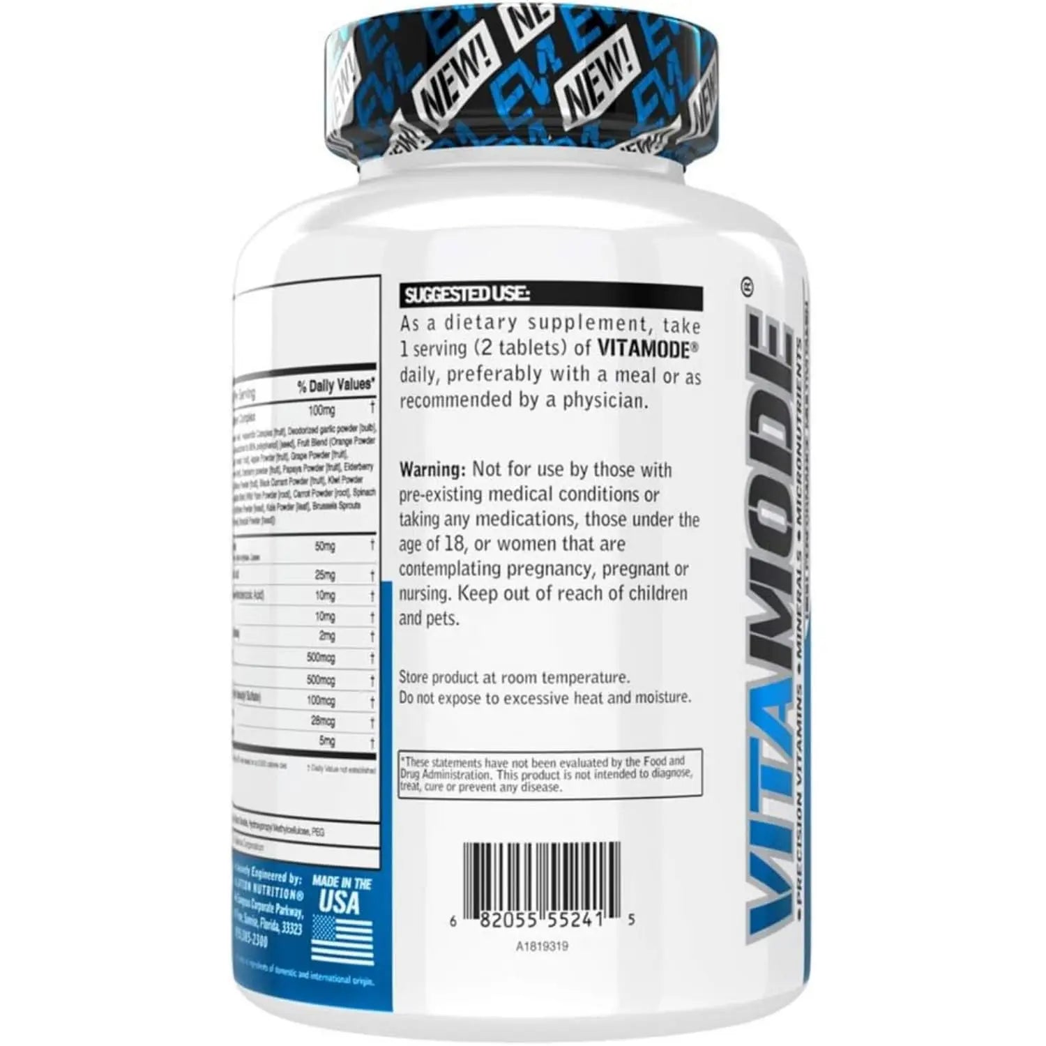 EVL Advanced Daily Multivitamin - Men's Multivitamin with Essential Minerals Phytonutrient Complex and VitaMode Active Mens Vitamins for Energy Evlution Au supplements