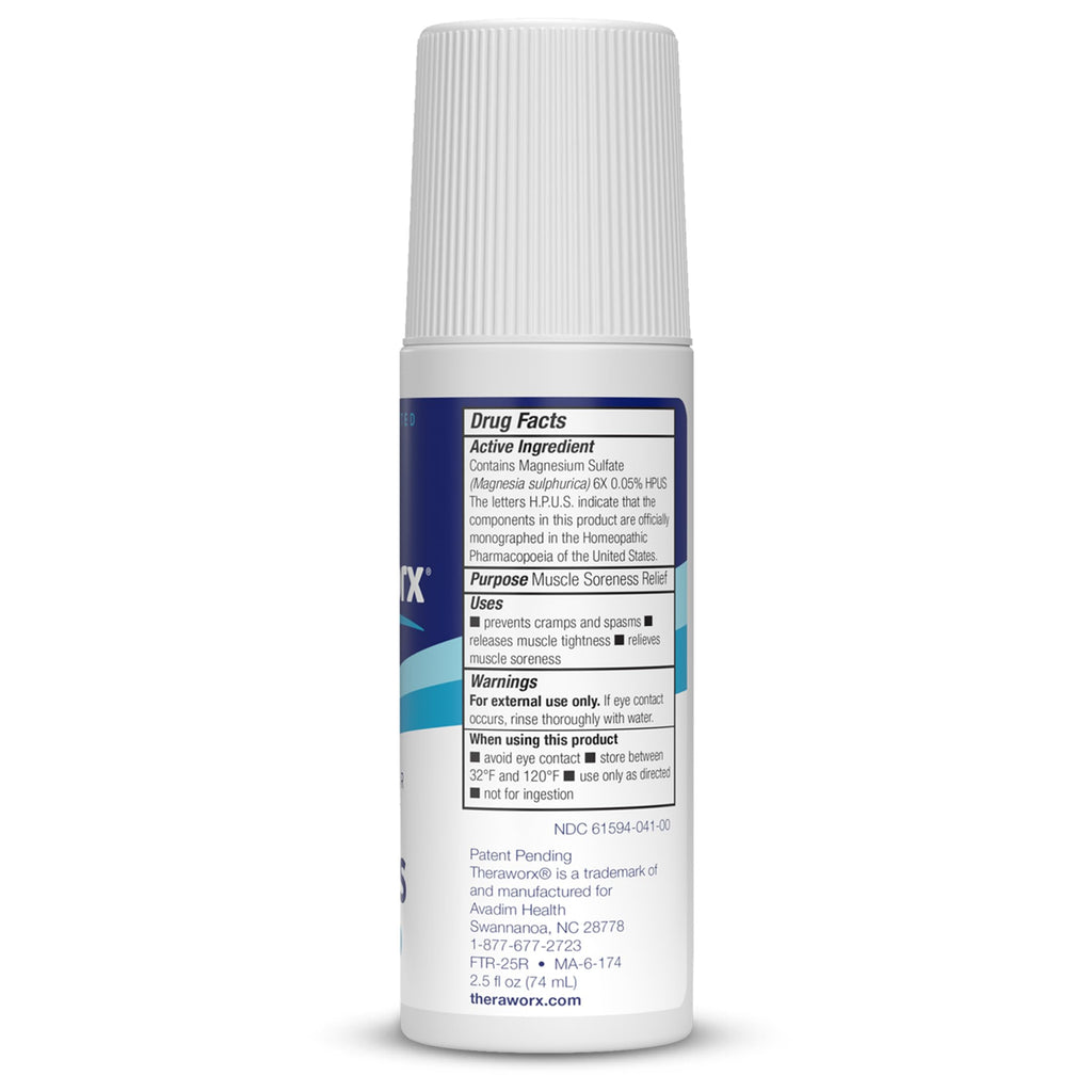 Theraworx Relief for Foot Cramps, Fast-Acting Foot Cramp Relief Roll-On - 2.5 Oz - 1 Count Theraworx Au supplements