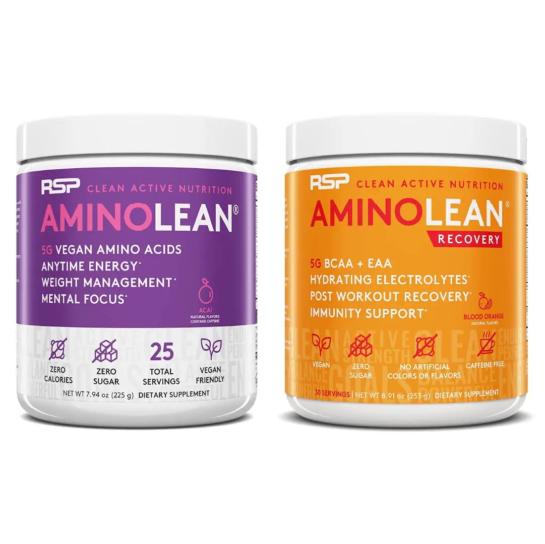 RSP NUTRITION Vegan AminoLean Pre Workout Energy (Acai 25 Servings) with AminoLean RSP NUTRITION Au supplements