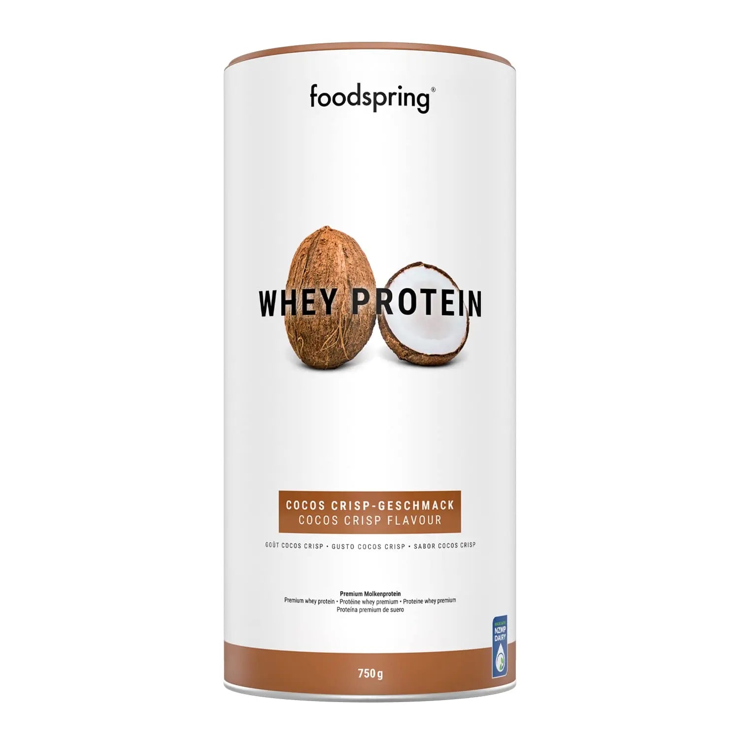 foodspring Whey Protein Powder Coconut – with 23g Protein for Muscle Building, Perfect Solubility, Made from Pasture Milk, Rich in BCAAs & EAAs - 750g foodspring Au supplements