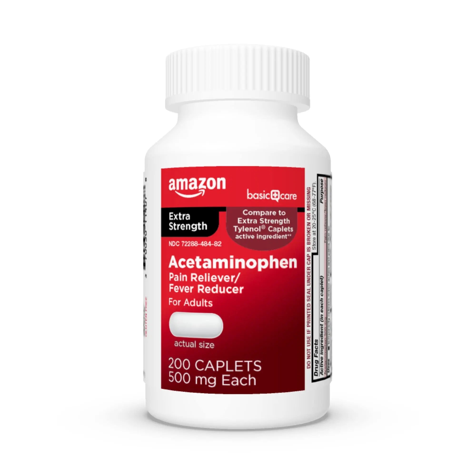 Amazon Basic Care Extra Strength Pain Relief, Acetaminophen Caplets, 500 mg, 200 Ct Amazon Basic Care Au supplements