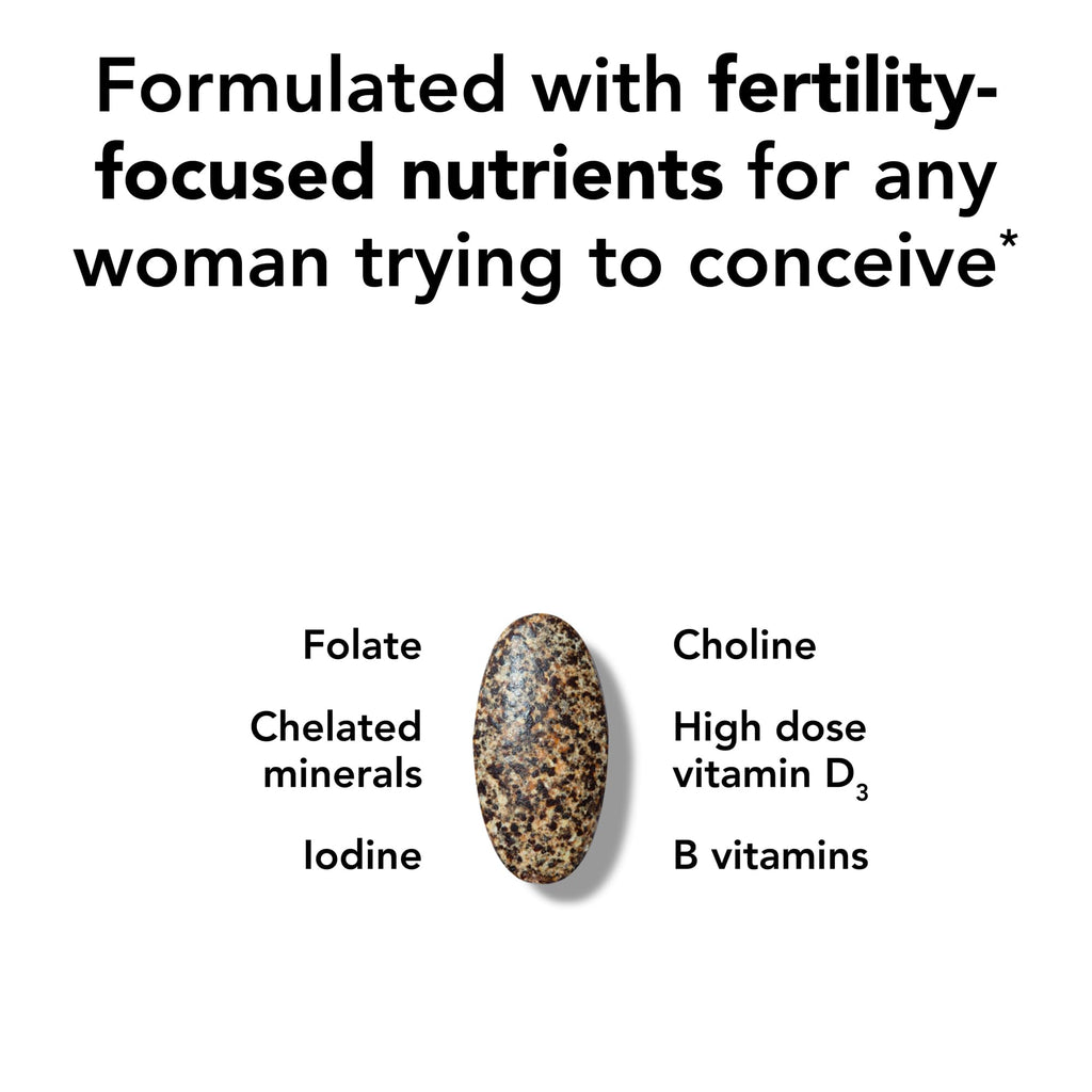 Theralogix TheraNatal Core Preconception Vitamin Supplement - 90-Day Supply - Prenatal Vitamins & Fertility Supplement for Women with Folate, Vitamin D3