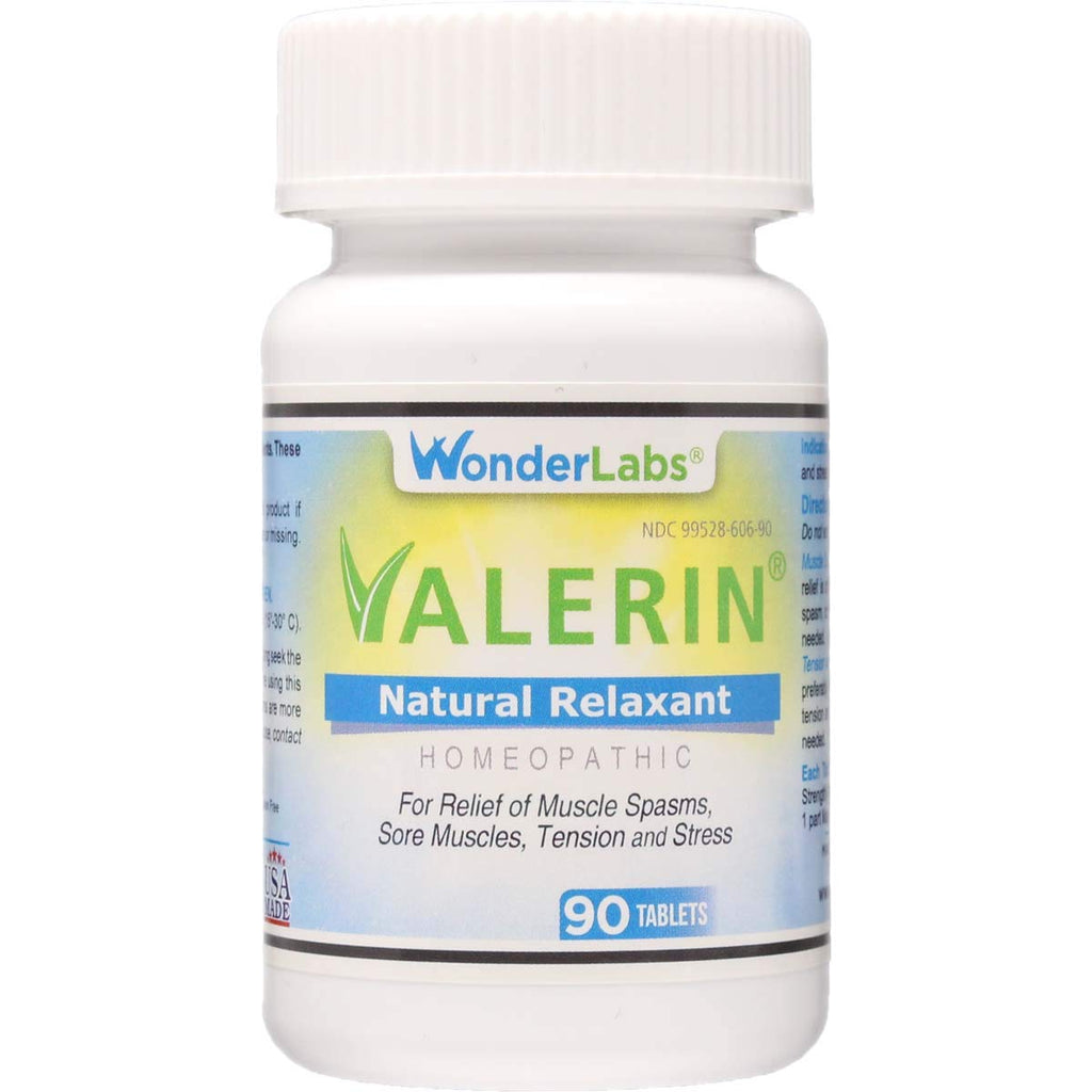 Valerian Natural Relaxant for Tension Relief, Stress Relief, Leg Cramp Relief and Other Muscle Cramps Magnesium, Passion Flower, & Valerian Root Muscle Relaxant - (90ct) Wonder Laboratories Au supplements