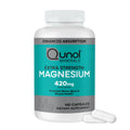 Qunol Magnesium Capsules 420mg, 100% DV, High Absorption Magnesium Supplement, Extra Strength, Bone and Muscle Health Supplement, 180 Count