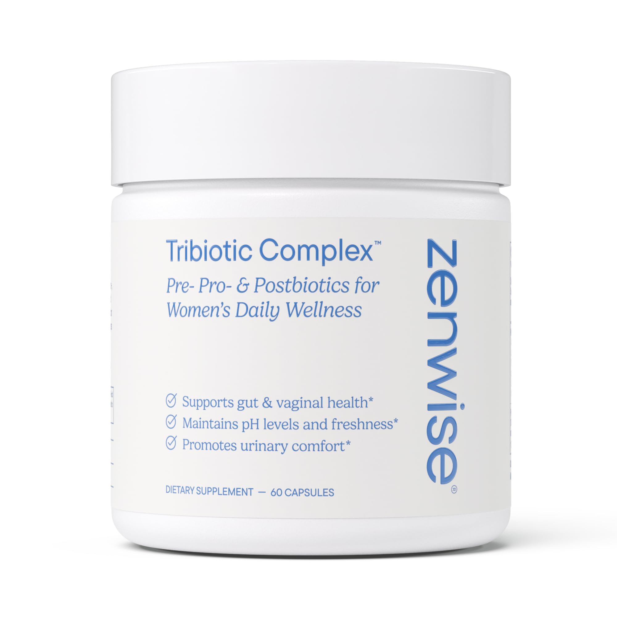 Zenwise Health Womens Triobiotic Complex Supplement for Digestive, Gut Flora & Vaginal Health - Daily Probiotics for Women with Digestive Supports