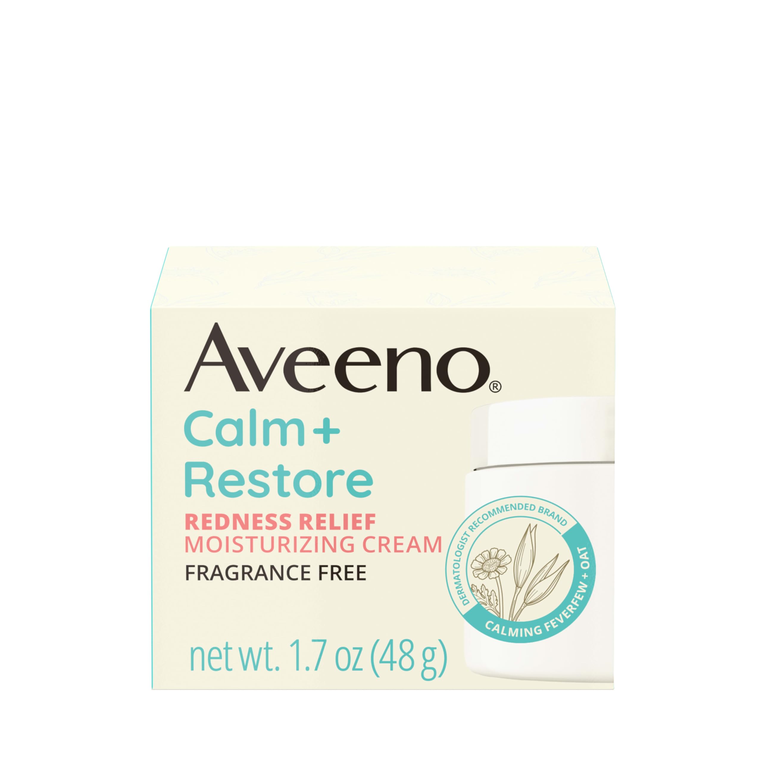 Aveeno Calm + Restore Facial Moisturizer Face Cream for Redness Relief, Non-Comedogenic
