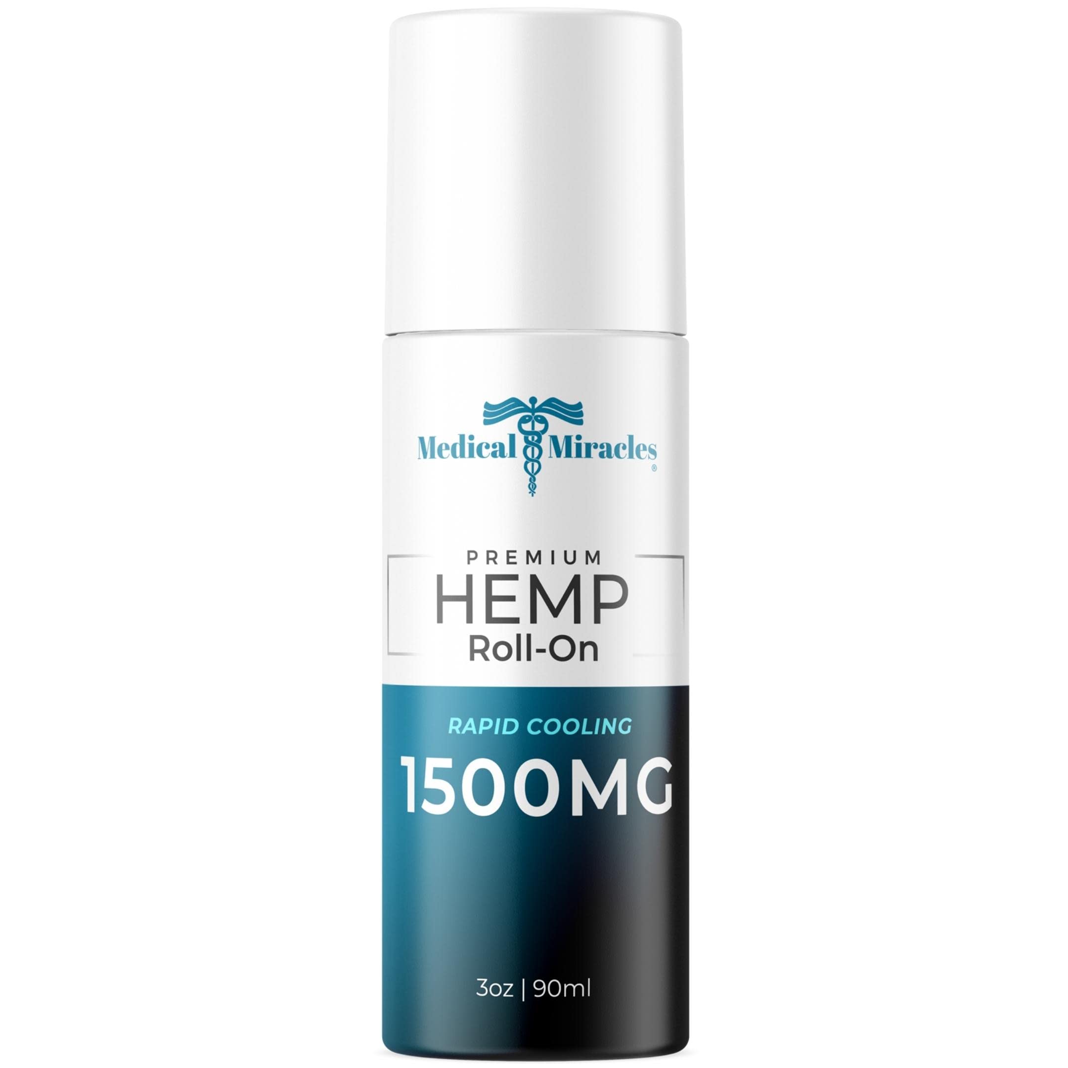 Medical Miracles New Hemp Oil Roll On - Ideal for Muscles, Hips, Joints, Neck, Back, Elbows, Fingers, Hands, and Knees (1500mg Roll-On) Medical Miracles Au supplements