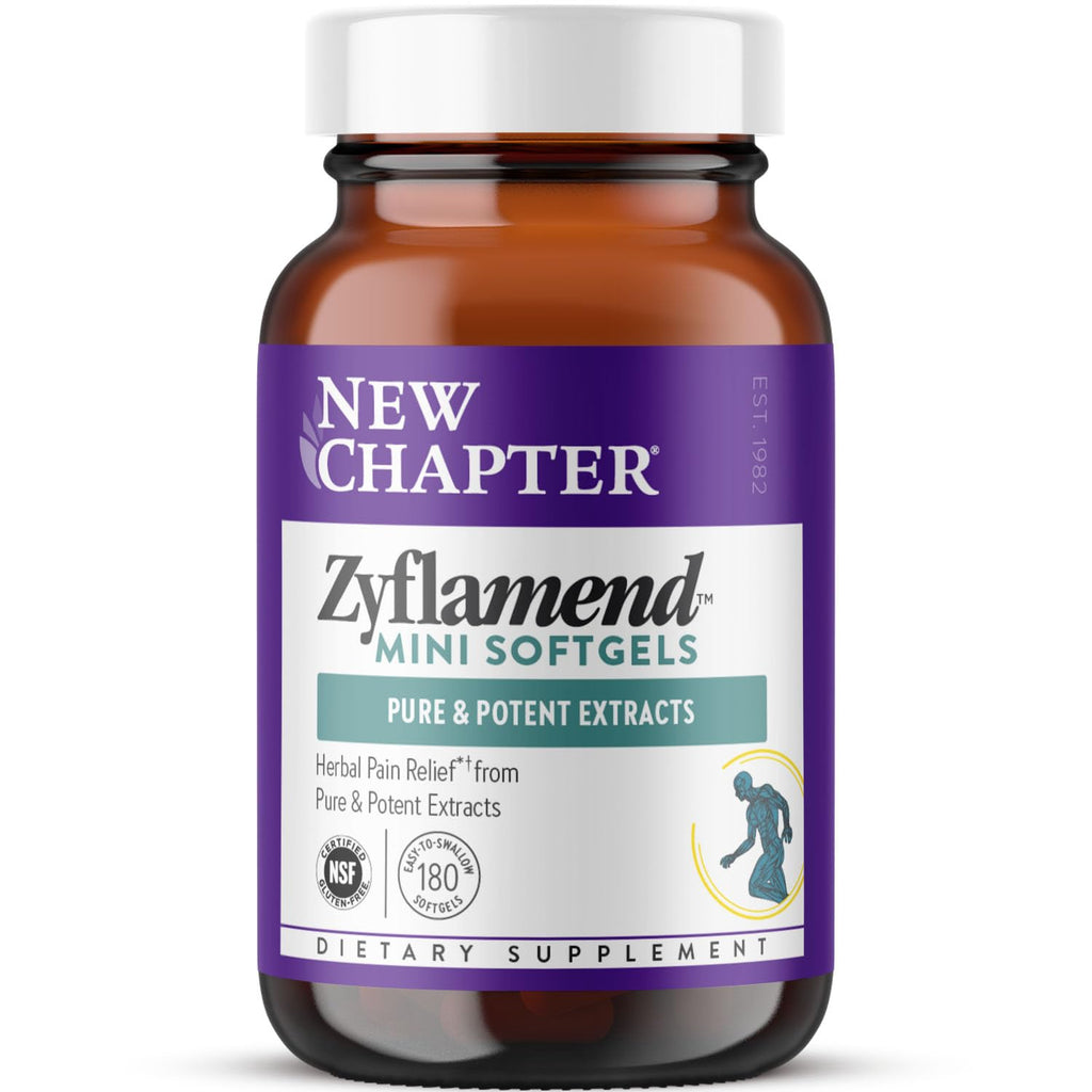 New Chapter Zyflamend™ Mini Softgels, Joint Supplement & Herbal Pain Relief – with Turmeric, Ginger & Green Tea - for Healthy Inflammation Response, Mobility & Flexibility, 180 mini softgels New Chapter Au supplements