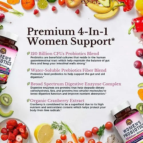 VITALITOWN Women's Probiotics 120 Billion CFUs 1 Daily, 30 Strains, with Prebiotics VITALITOWN Au supplements