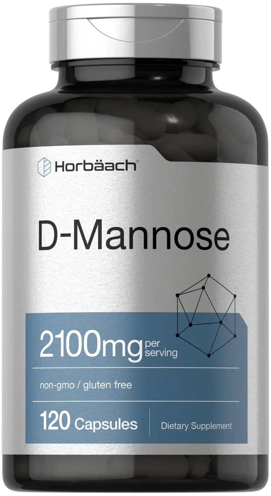 Horbäach D-Mannose Supplement 2100mg | 120 Capsules | Pills for Women and Men | Non-GMO & Gluten Free Horbäach Au supplements