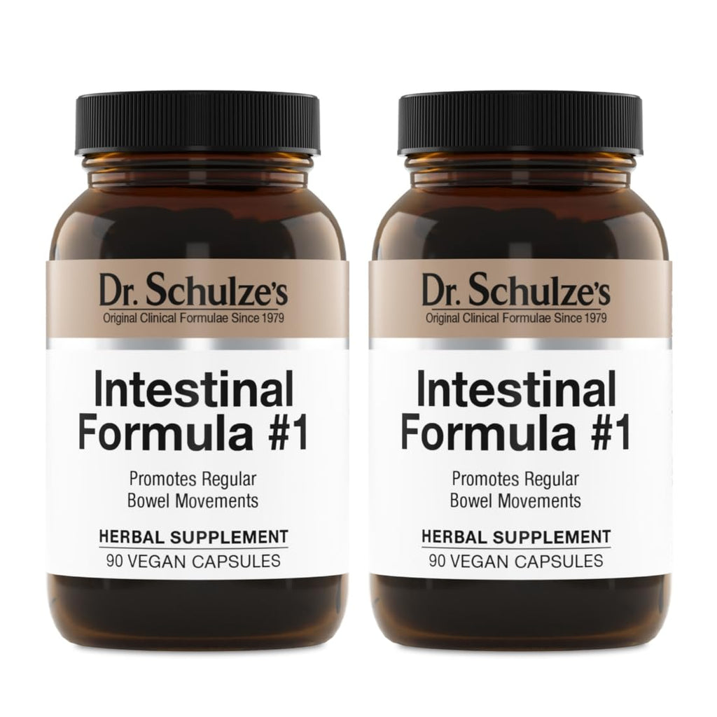 Dr. Schulze's Intestinal Formula #1 - Bowel Movement Supplement for Colon Health Support - Bloating & Constipation Aid - Intestinal Cleanse - All-Natural - Plant-Based - Vegan - 90 Count (2 Pack) Dr. Schulze's Au supplements