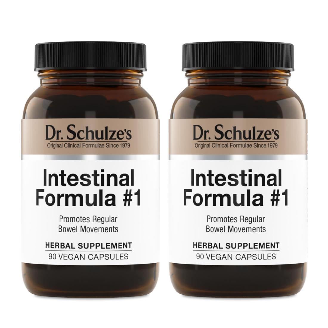 Dr. Schulze's Intestinal Formula #1 - Bowel Movement Supplement for Colon Health Support - Bloating & Constipation Aid - Intestinal Cleanse - All-Natural - Plant-Based - Vegan - 90 Count (2 Pack) Dr. Schulze's Au supplements