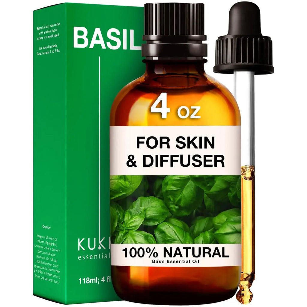 Kukka Basil Essential Oil for Diffusers - Basil Essential Oil for Skin - Basil Oil for Aromatherapy, Skin, Fragrance KUKKA essential oils Au supplements