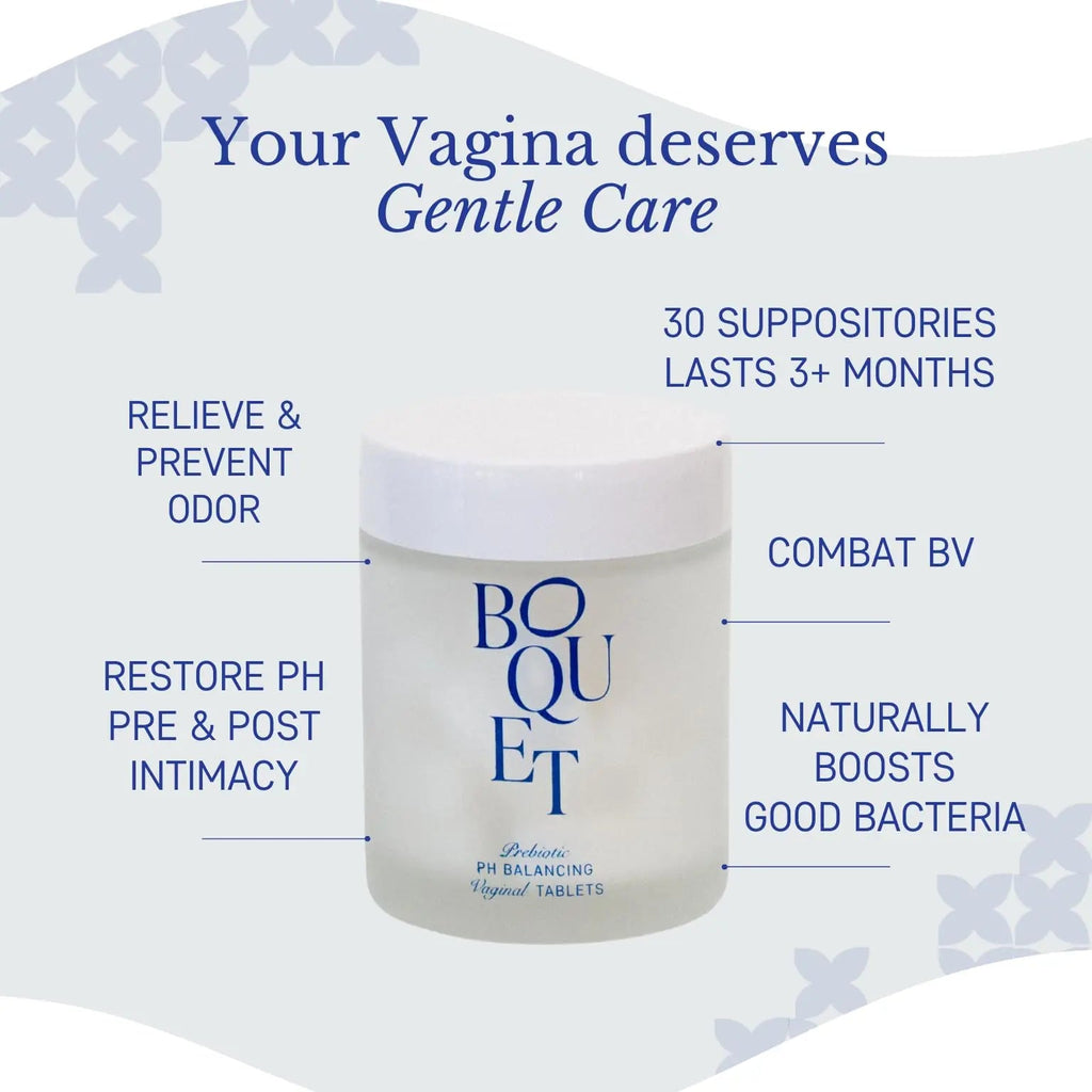 Boquet Vaginal Prebiotic Suppository- Relieve Odor, Prevent Bacterial Vaginosis, Balance pH Boquet Au supplements