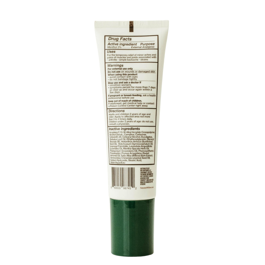 NEW Nature's Willow ROLL-ON Pain Relief | Fast-Acting, No-Mess Relief for Back, Neck, Knees & Joints | Willow Bark & Menthol | Clean, Fresh Scent | No Dyes or Artificial Fragrance | 3.1 fl oz | 3-Pack Nature's Willow Au supplements