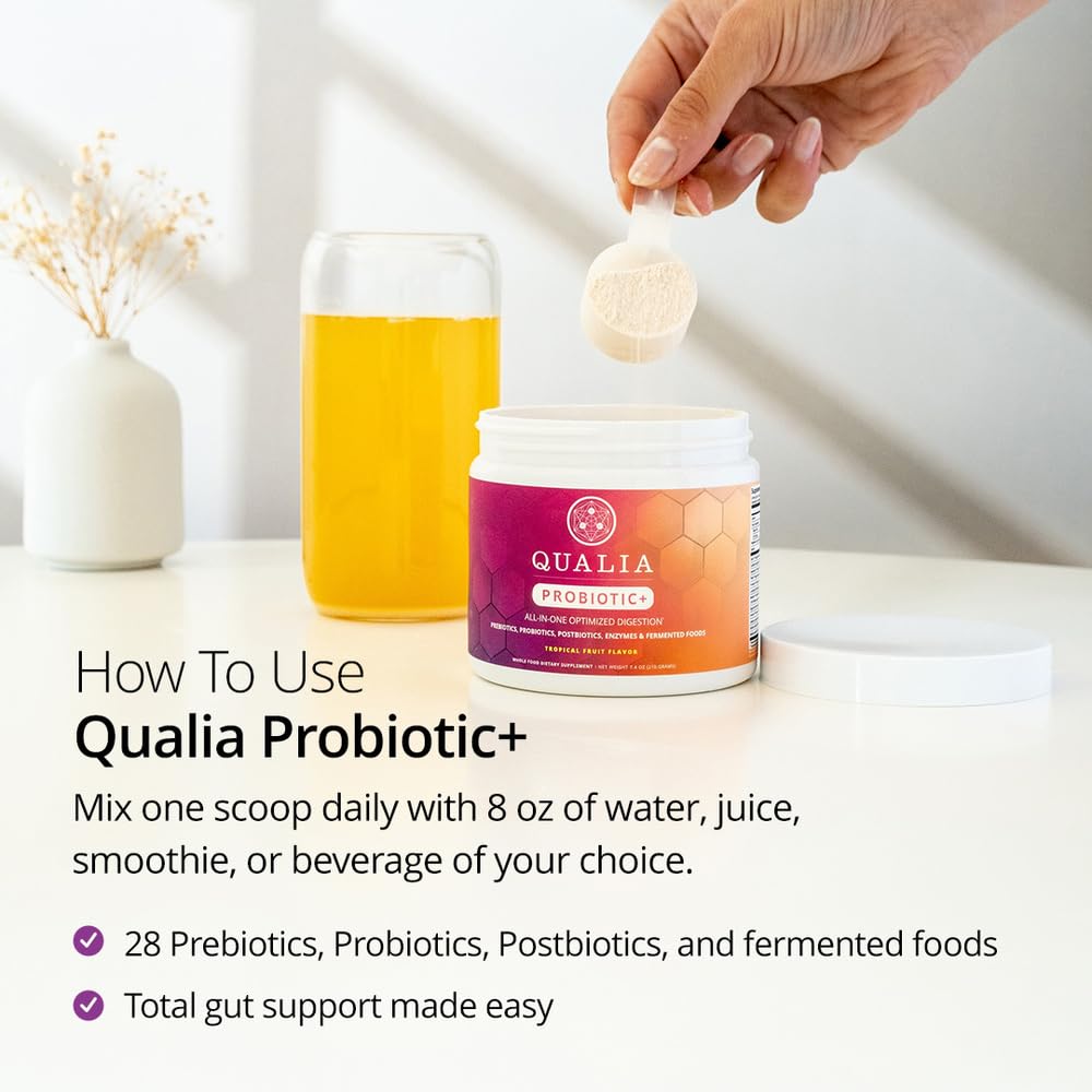 Qualia Probiotic - 28 Science-Backed Spore Probiotics, Prebiotics, and Postbiotics. Total Gut Support. Soothes Digestive discomfort. Ethically sourced. Promotes Akkermansia Growth. 1 Month Supply QUALIA LIFE SCIENCES Au supplements
