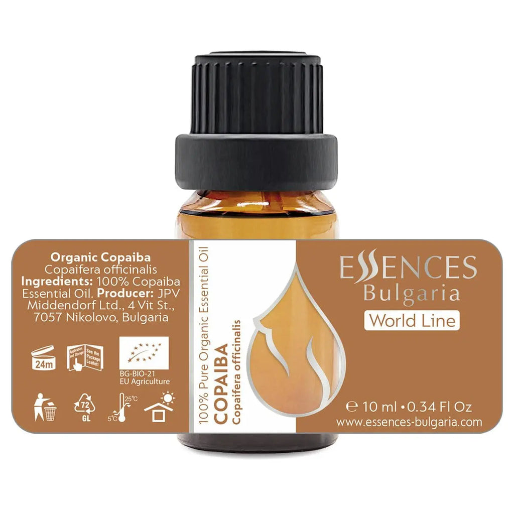 Essences Bulgaria Organic Copaiba Essential Oil 0.34 Fl Oz 10ml Copaifera officinalis - 100% Pure Natural Essences Bulgaria Au supplements
