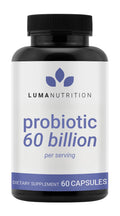 Luma Nutrition Probiotics 60 Billion CFU Per Serving with Prebiotics - Probiotics for Women and Men - Formulated for Digestive Enzyme Health