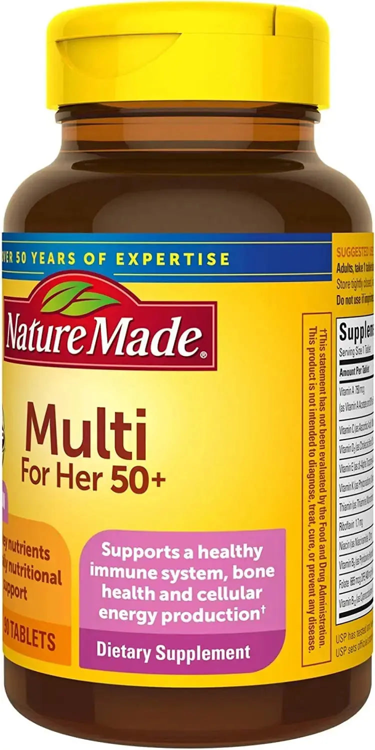 Nature Made Multi for Her 50+ Vitamin/Mineral Tablets 90 ea (Pack of 4) Nature Made Au supplements