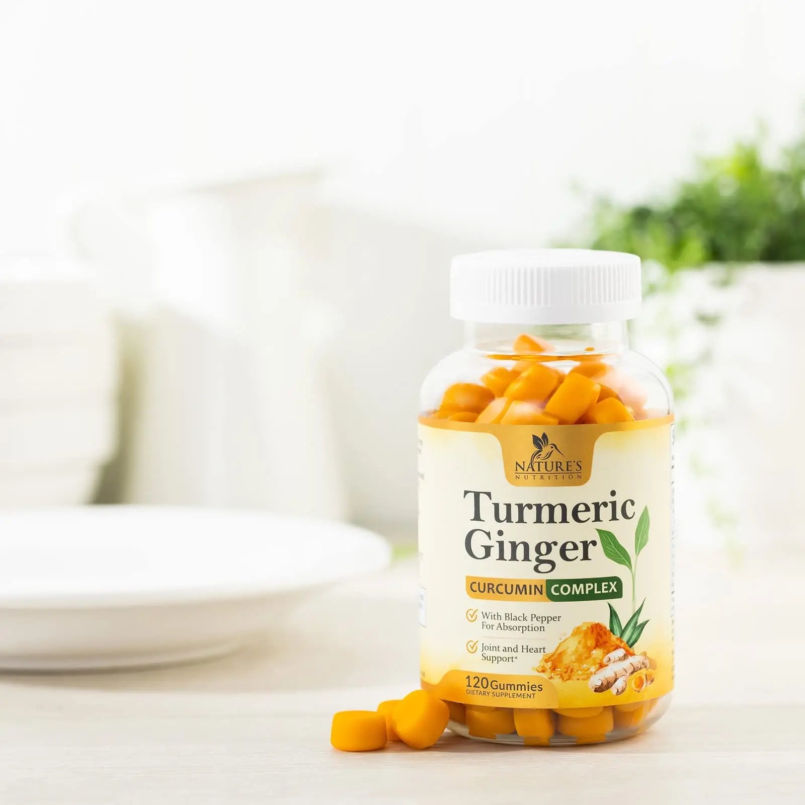 Turmeric Ginger Gummies - Vegan Turmeric Curcumin Gummy with 95% Curcuminoids Nature's Nutrition Au supplements