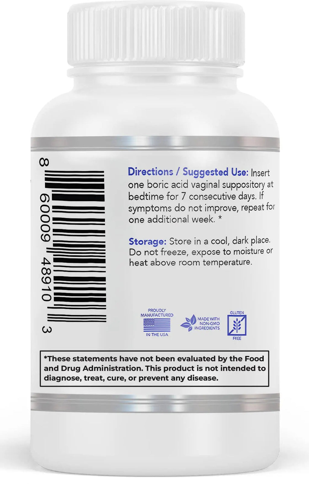 Simpli Supplements 60 Boric Acid Suppositories - Modern Support & Ancient Remedy - Scientifically Simpli Supplements Au supplements