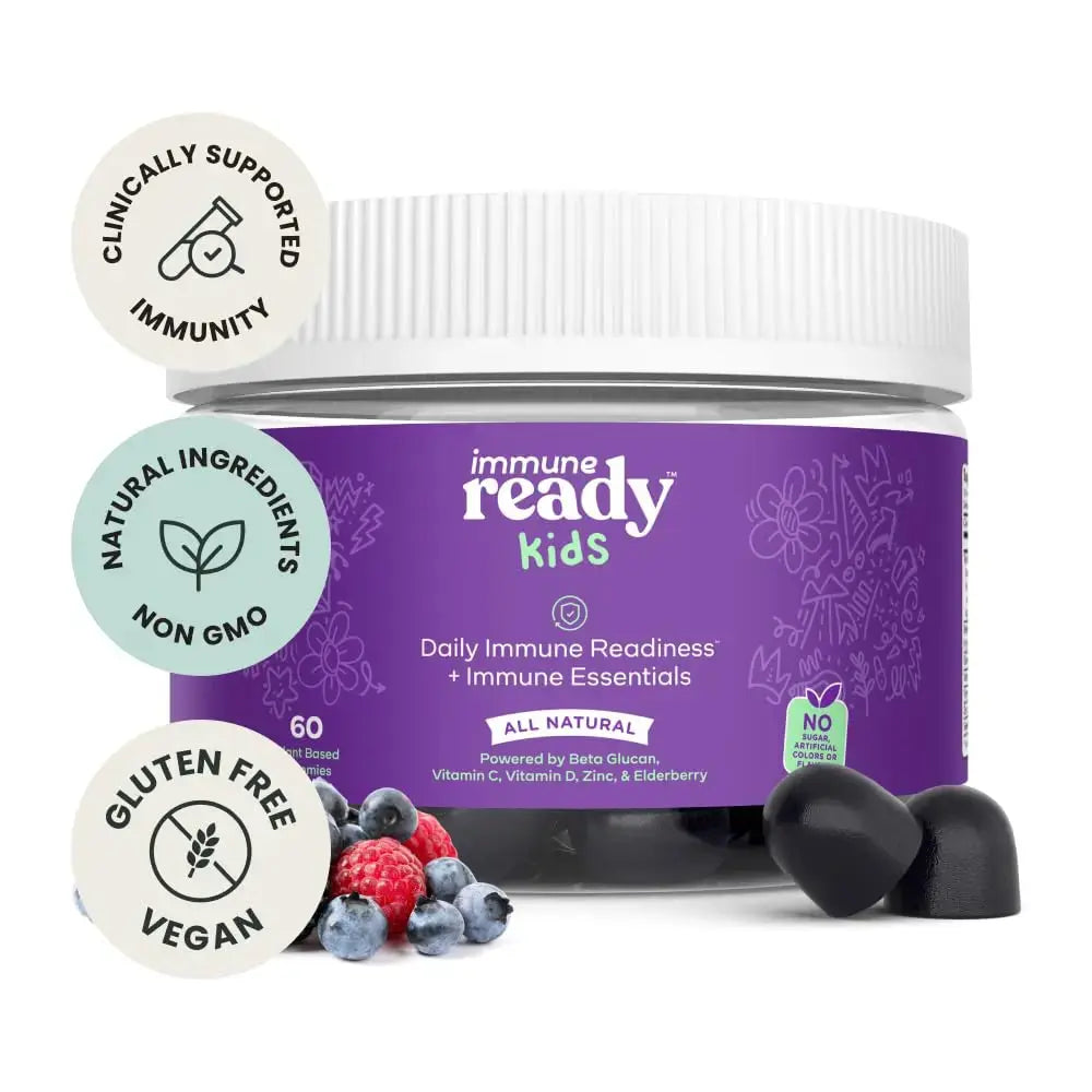 Immune Ready™ Kids Multivitamin Gummies – Mixed Berry Flavor – Sugar-Free Daily Kids Immune Support with Beta Glucan, Elderberry Immune Ready Au supplements