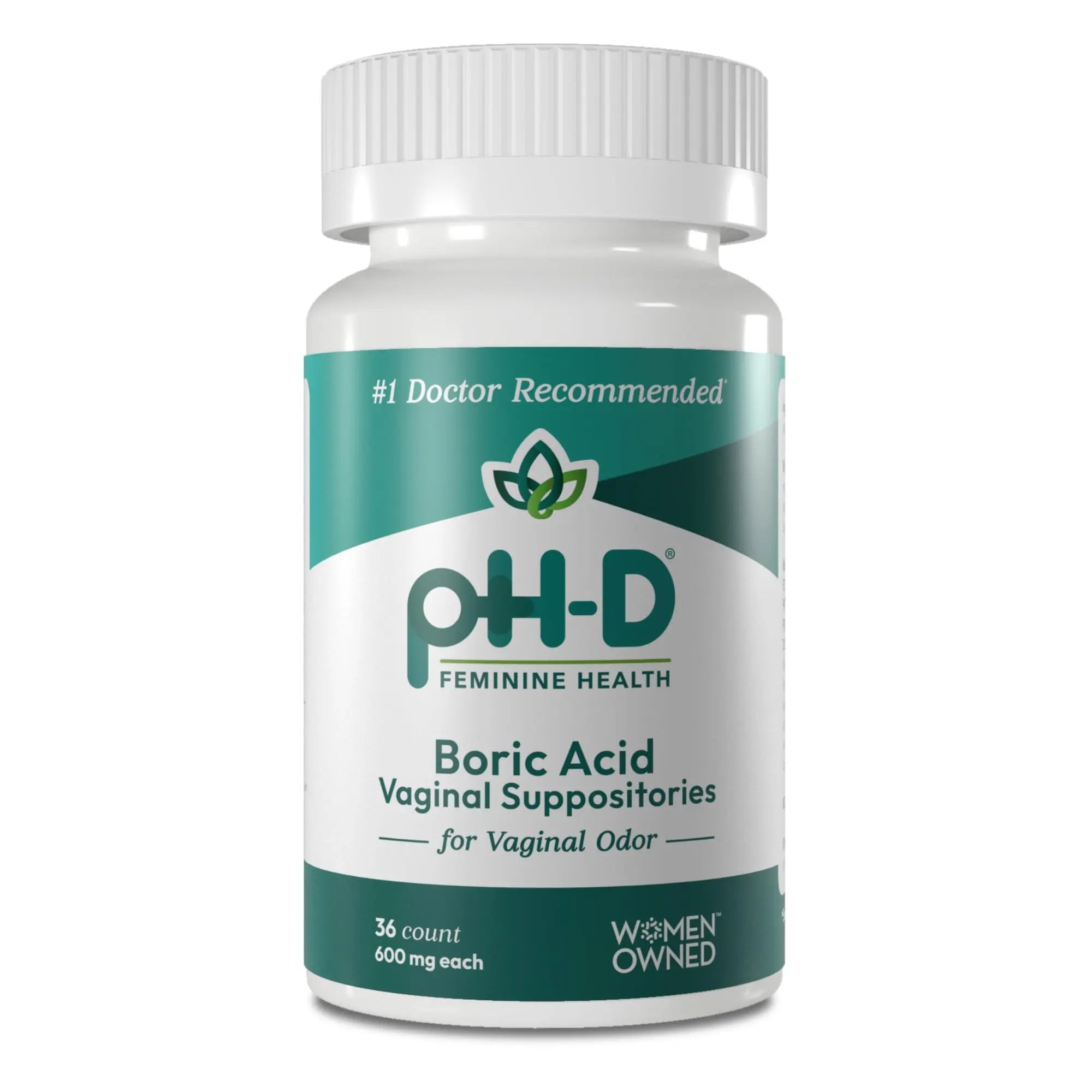 pH-D Feminine Health - 600 mg Boric Acid Suppositories - Woman Owned - for Vaginal Odor Use - 36 Count pH-D Feminine Health Support Au supplements
