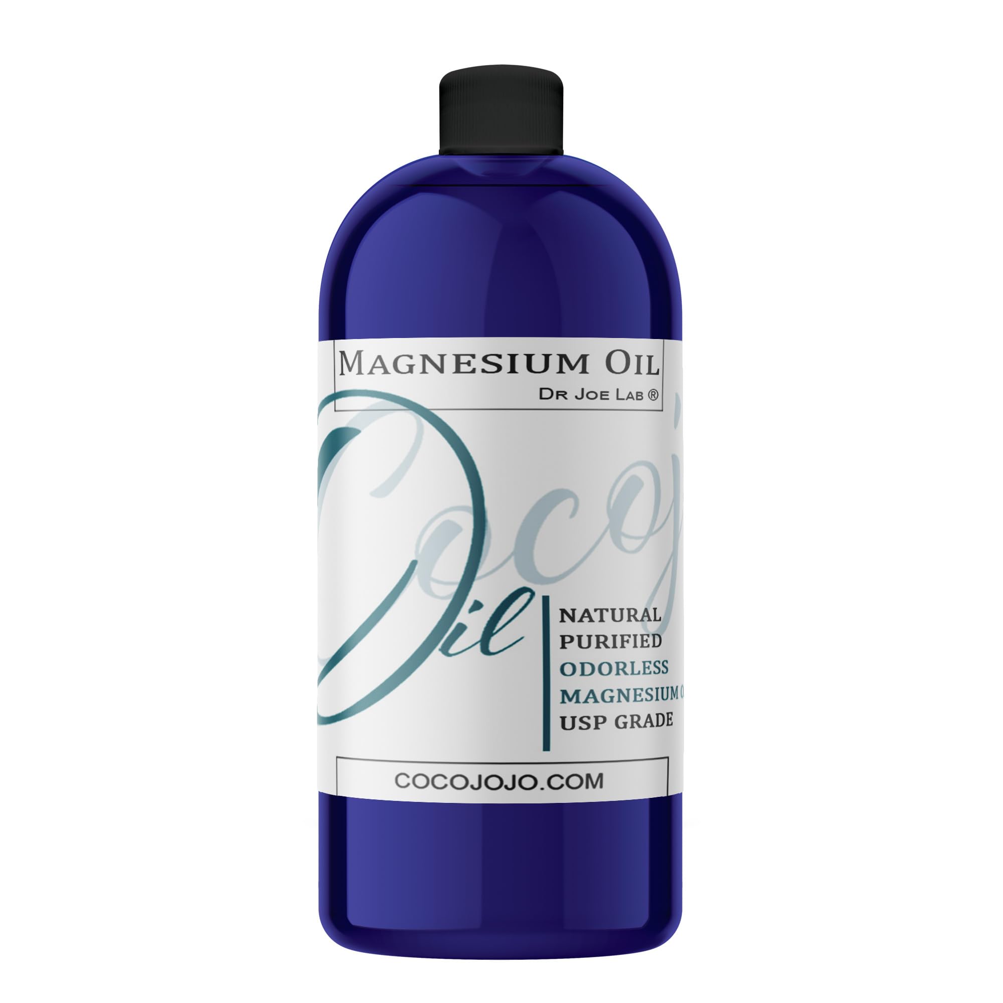 Dr Joe Lab Pure Magnesium Oil - Natural, USP Grade, Purified, Bulk - 32 oz - Bulk Economic Refill - for Body, Skin, Muscle, Joints, Arms, Legs, Calves, Massage, Deep Tissue by COCOJOJO Dr Joe Lab Au supplements