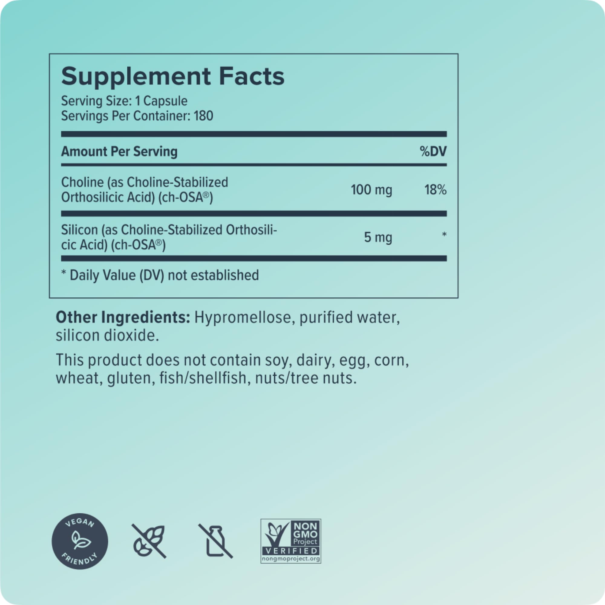 Biosil Collagen Booster Supplement - 180 Vegan Capsules - Patented ch-OSA Activator for Skin, Hair, Nails & Joints - Supports Natural Production - 90-Day Supply