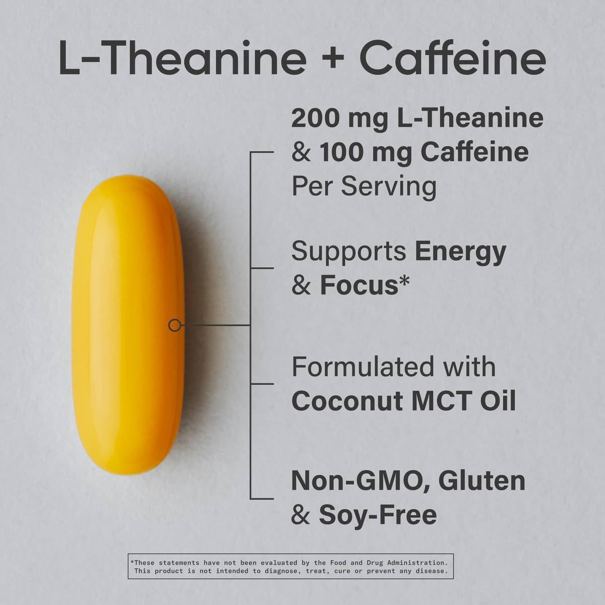 Sports Research L-Theanine Supplement with Caffeine & Coconut MCT Oil - Focused Energy, Alertness & Relaxation Without Drowsiness - 200mg L Theanine, 100mg Organic Caffeine - 60 Liquid Softgels Sports Research Au supplements