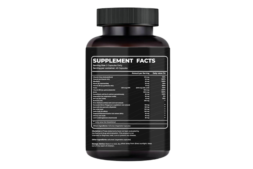 Mishas Nutraceutical Colon Cleanse - Relief from Gas and Bloating, Supports Gut Health with Magnesium, Berberine, Vitamin D, Quercetin & More