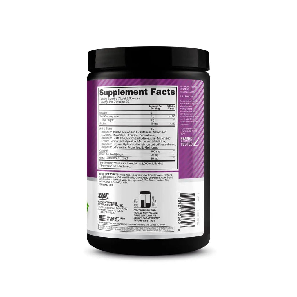 Optimum Nutrition Amino Energy - Pre Workout with Green Tea, BCAA, Amino Acids Optimum Nutrition Au supplements