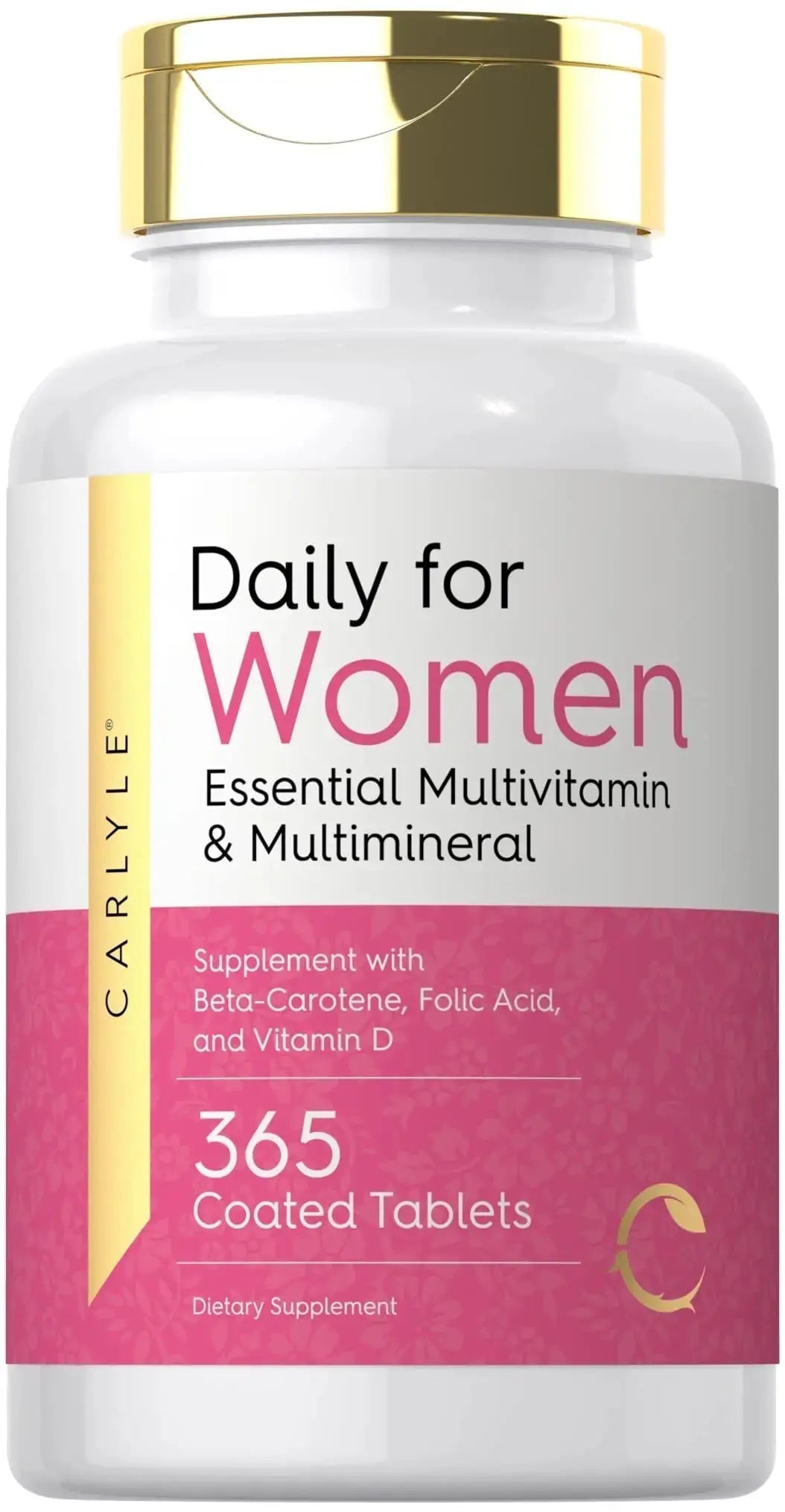 Carlyle Women's Daily Multivitamin and Multimineral Supplement | 365 Tablets | Beta-Carotene, Folic Acid and Vitamin D | Non-GMO, Gluten Free Pills Carlyle Au supplements