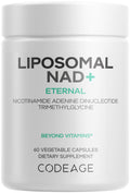 Codeage Liposomal NAD+ Supplement - NAD Nicotinamide Adenine Dinucleotide Coenzyme Pills - 500 mg NAD+ Per Serving & Betaine Anhydrous - Liposomal Delivery - Vegan, Non-GMO, Gluten-Free - 60 Capsules Codeage Au supplements