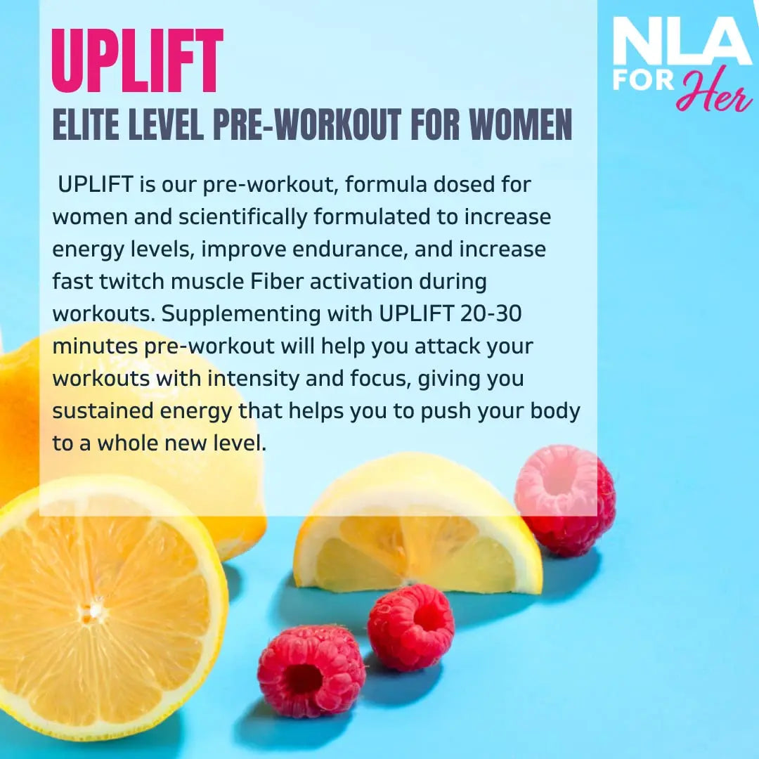 Uplift Pre-Workout for Women (30 Servings) -Raspberry Lemonade-Provides Clean NLA for Her Au supplements