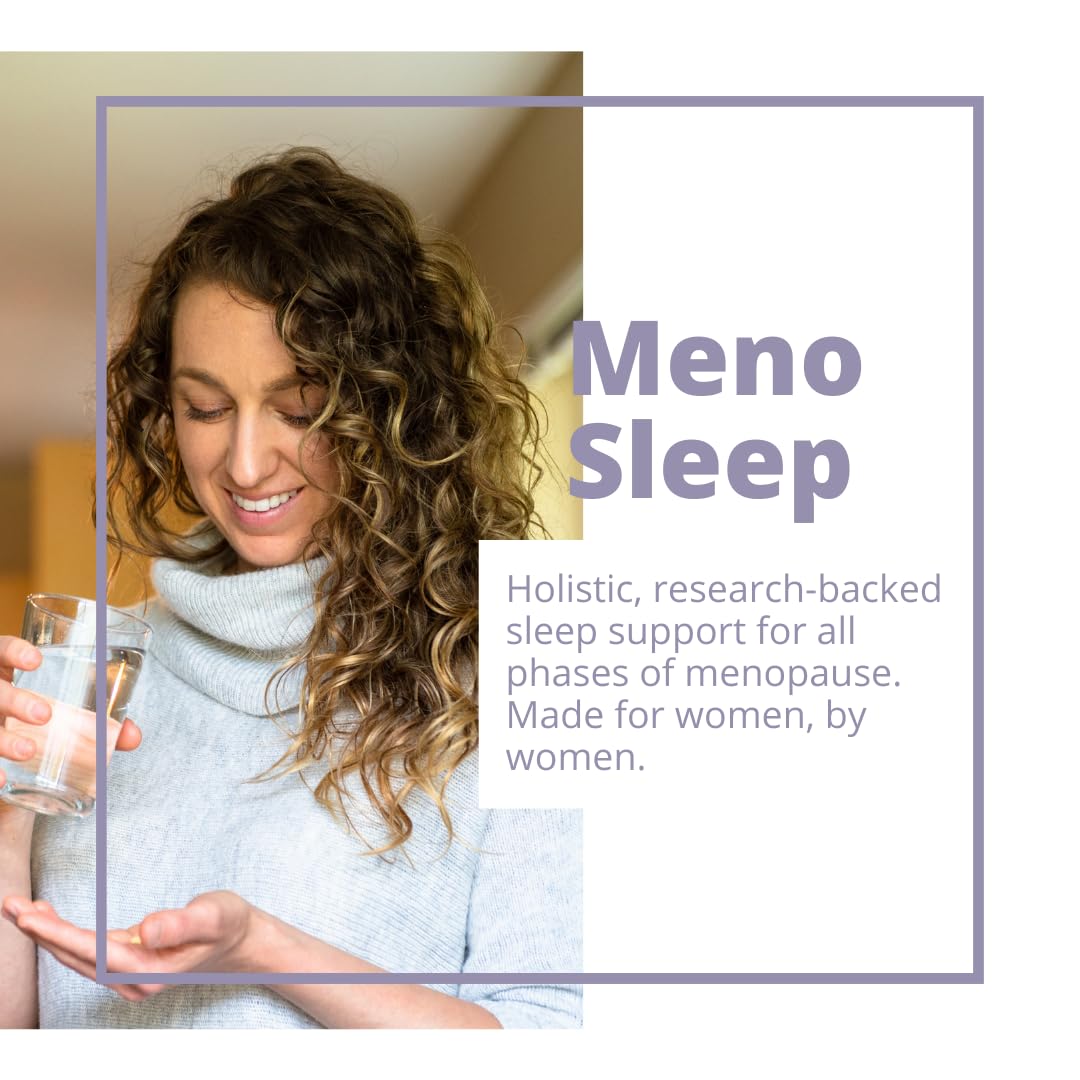 Meno Sleep Menopause Support Supplement: Clinically Proven Ingredients Improve Energy, Mood & Mental Clarity. Magnesium Glycinate, L-Theanine, Ashwagandha, Made in USA, Vegan, Hormone Free 120 Ct MenoMorphosis Au supplements