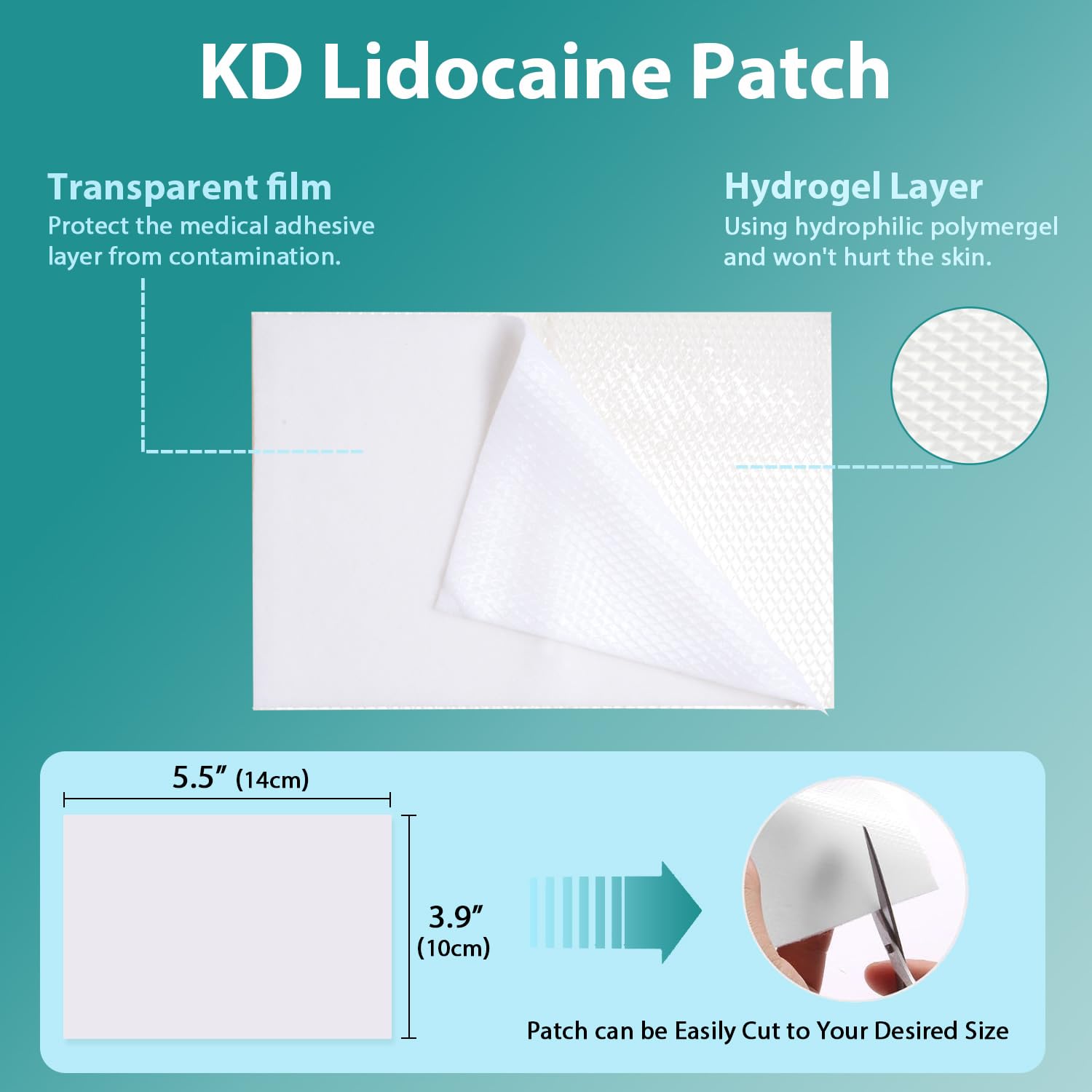 KD 4% Lidocaine Pain Relief Patches: Maximum Strength Lidocaine Patch for Back, Neck, Shoulder, Knee Pain, and Muscle Soreness – Large 3.9” x 5.5” (7 Count) KD Au supplements
