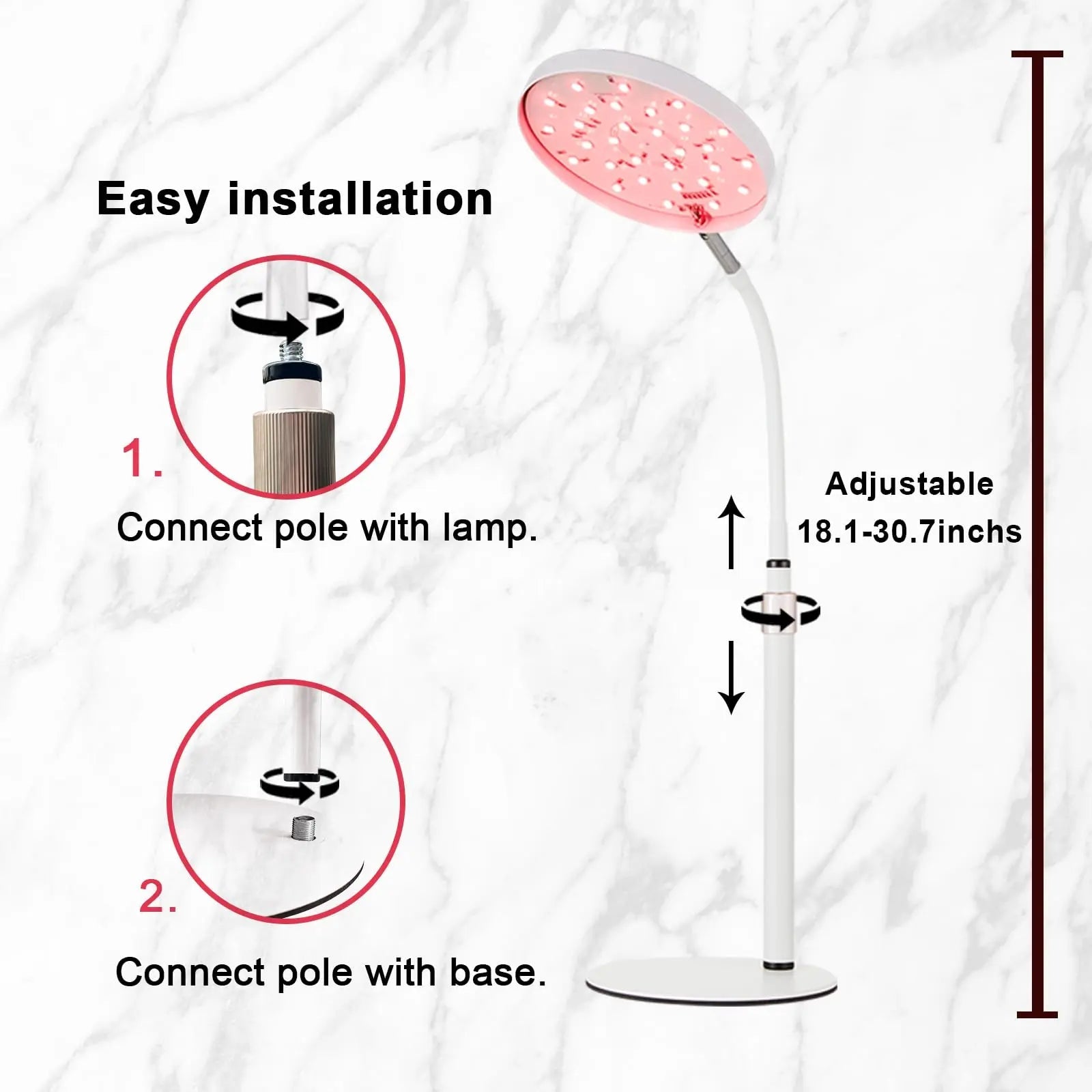 Akarishin Red Light Therapy Lamp for Face- Facial and Body Treatment with Adjustable Height Stand Akarishin Au supplements