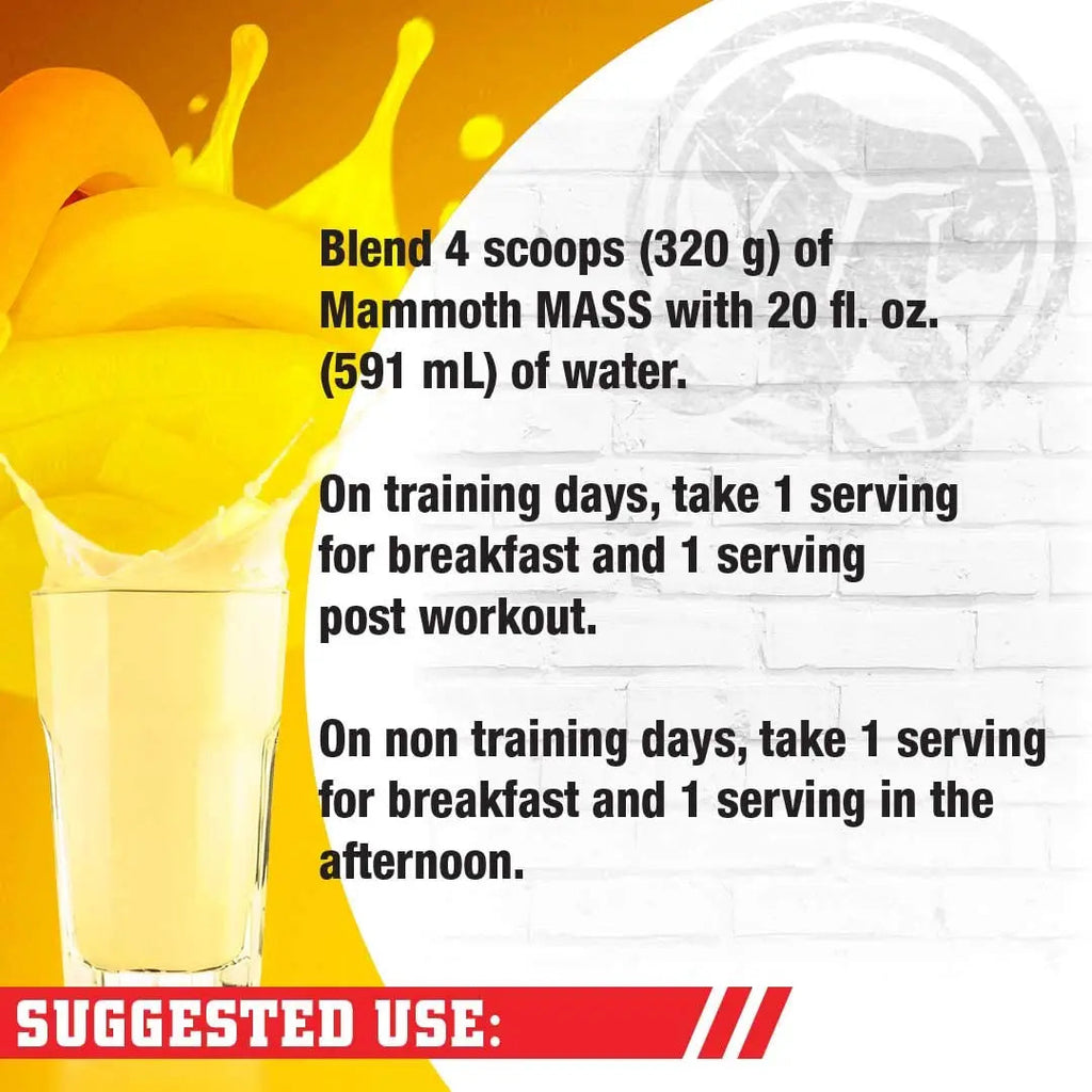 Interactive Nutrition Mammoth Mass Supplement, 5 lbs, Banana, 2.2kg Banana Mammoth Au supplements