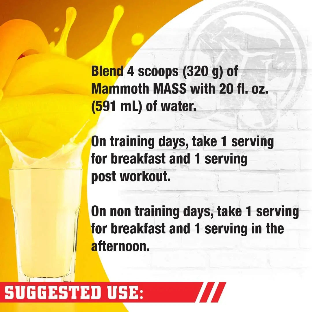 Interactive Nutrition Mammoth Mass Supplement, 5 lbs, Banana, 2.2kg Banana Mammoth Au supplements