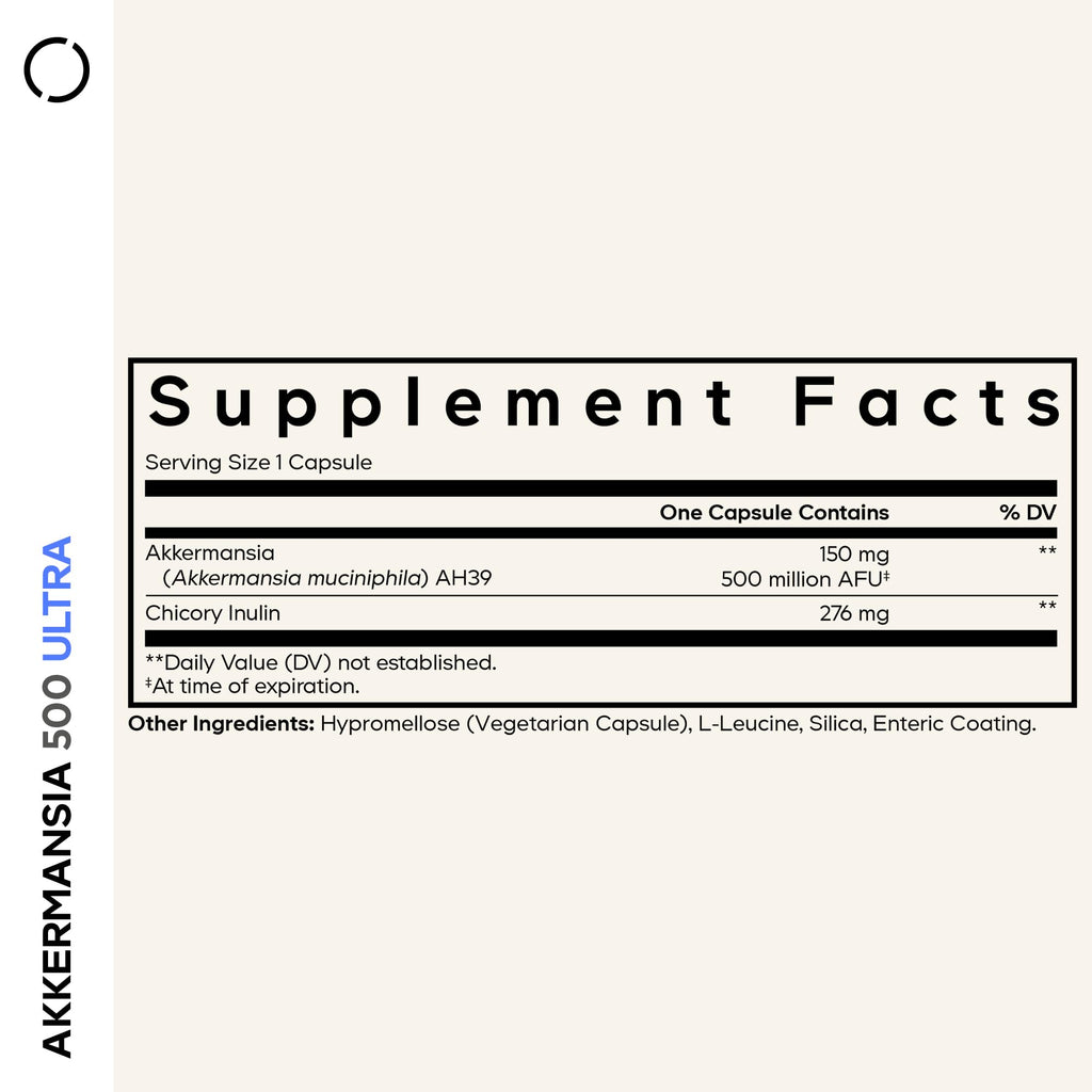 Codeage Akkermansia Muciniphila Probiotic Ultra - High-Potency 500M AFUs Akkermansia Probiotic Supplement - Enhanced Daily Probiotic & Prebiotic, Chicory Inulin - 3-Month Supply - 90 Capsules Codeage Au supplements